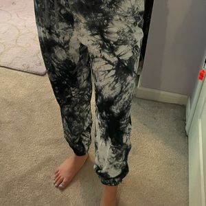 Black and white tie dye sweats
